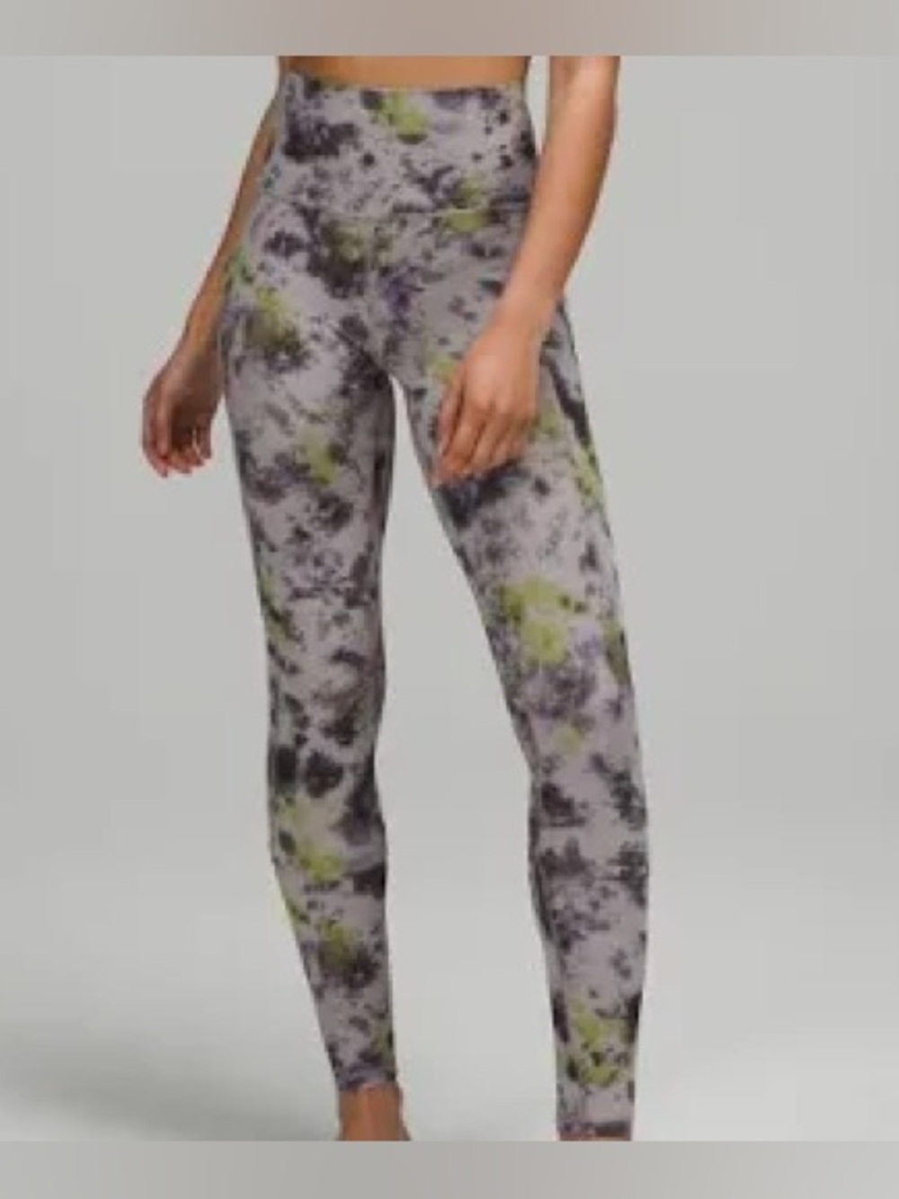 Lululemon Align High-Rise pants Radial Tie Dye Mauve Grey Multi pattern Size 14